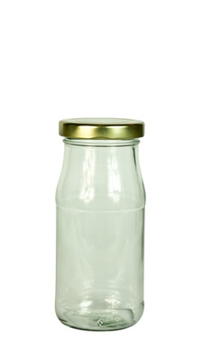 220ml Glass Drink Bottle, Metal Lug Cap (M-7171)