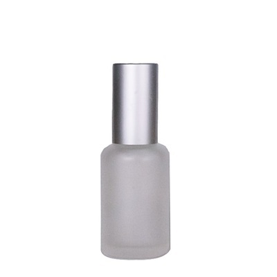30ml Glass Round frosted threaded pump spray smooth #18 Silver Matte NA2