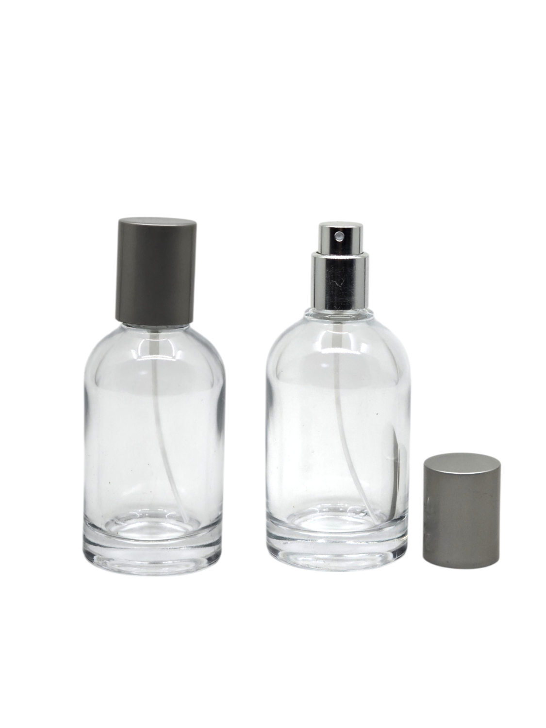 50ml Glass Lelabo Spray wirh Matte Silver Spray Cap