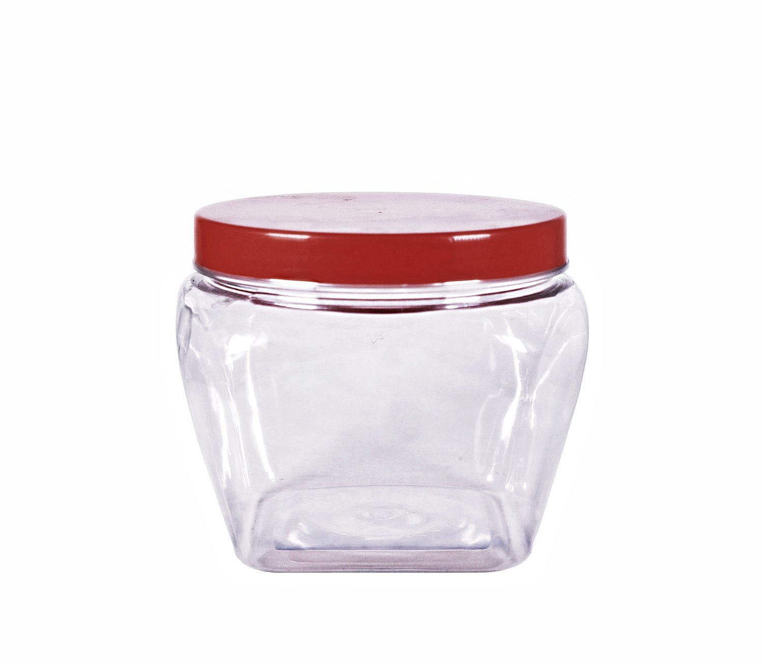 600ml, PET, Valentino Jar, Red Cap