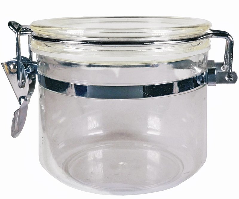 500g, Acrylic Jar w/ Metal &amp; Clear Seal