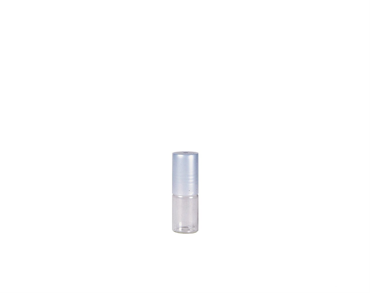 3ml Glass Clear Perfume Roll-On w/ Silver Cap