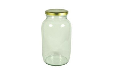 24oz Glass Round "Mayo" Jar (Metal Lug Cap)