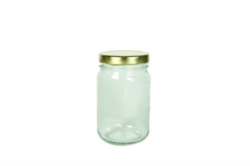 220ml Glass Round &quot;Mayo&quot; Jar  (Metal Lug Cap)