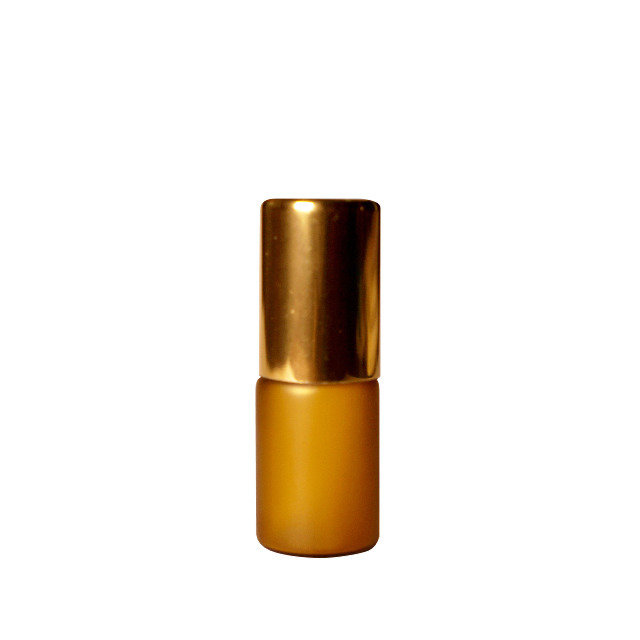 3ml Glass Amber Frosted Bottle w/ Metal Roller