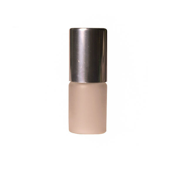 3ml Frosted Clear Bottle w/ Metal Roller and Silver Shiny Cap