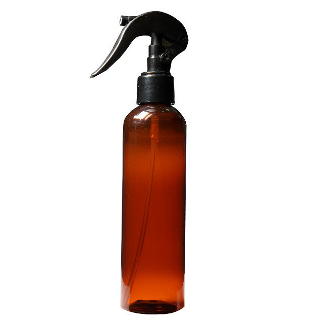 250ml PET Boston Amber Bottle with Trigger Sprayer Cap