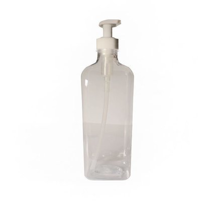 1 liter PET Rectangular Plastic Bottle with Lotion Pump