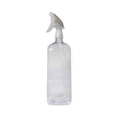 1 Liter Rectangular PET Clear Bottle with Trigger Sprayer