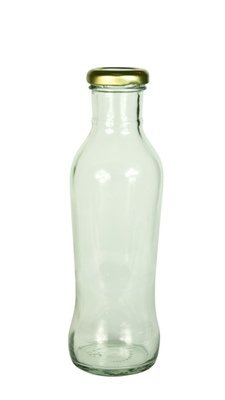 350ml Glass Drink Bottle, Metal Lug Cap (M-7277)