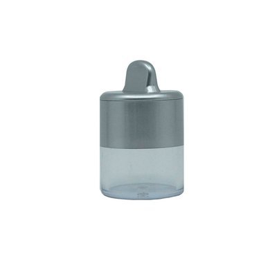 Silver Acrylic Jar w/ Press-on Sifter