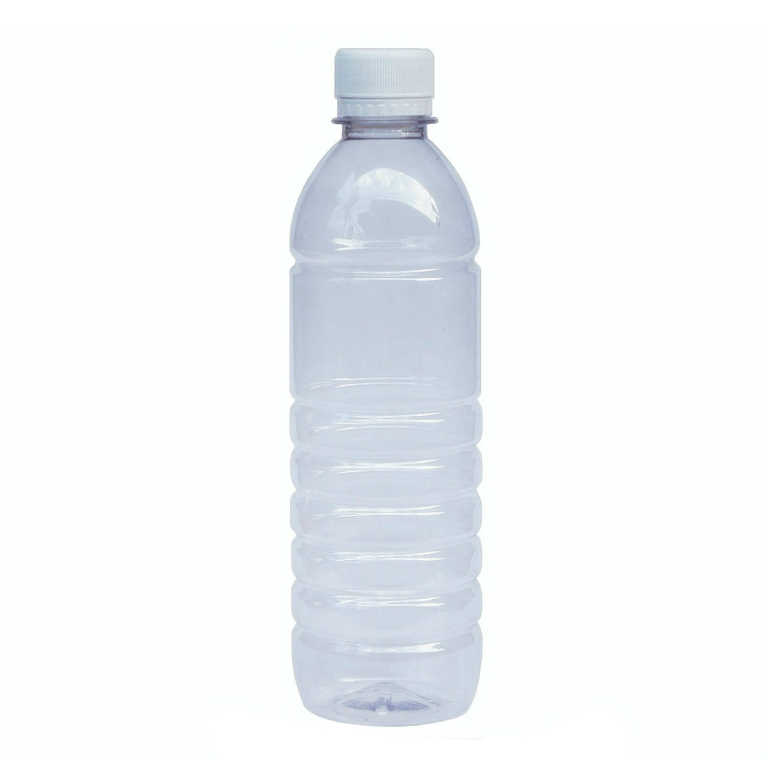 500ml, PET, Clear Mineral Water Bottle, White Cap