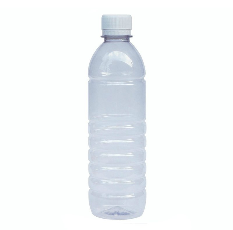 500ml, PET, Clear Mineral Water Bottle, White Cap