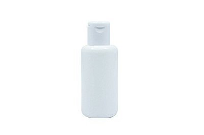 70ml, Plastic Cylindrical Bottle Opaque White (BETA clear Flip Top Cap)