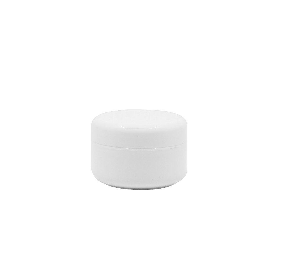 15g, PET, Single Wall Opaque White Jar