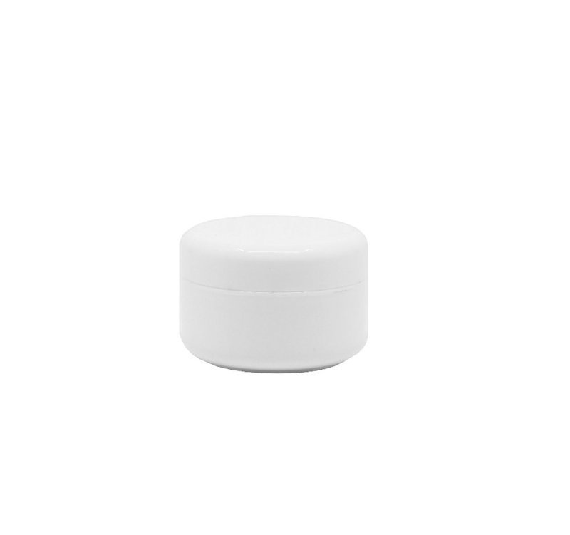 15g, PET, Single Wall Opaque White Jar