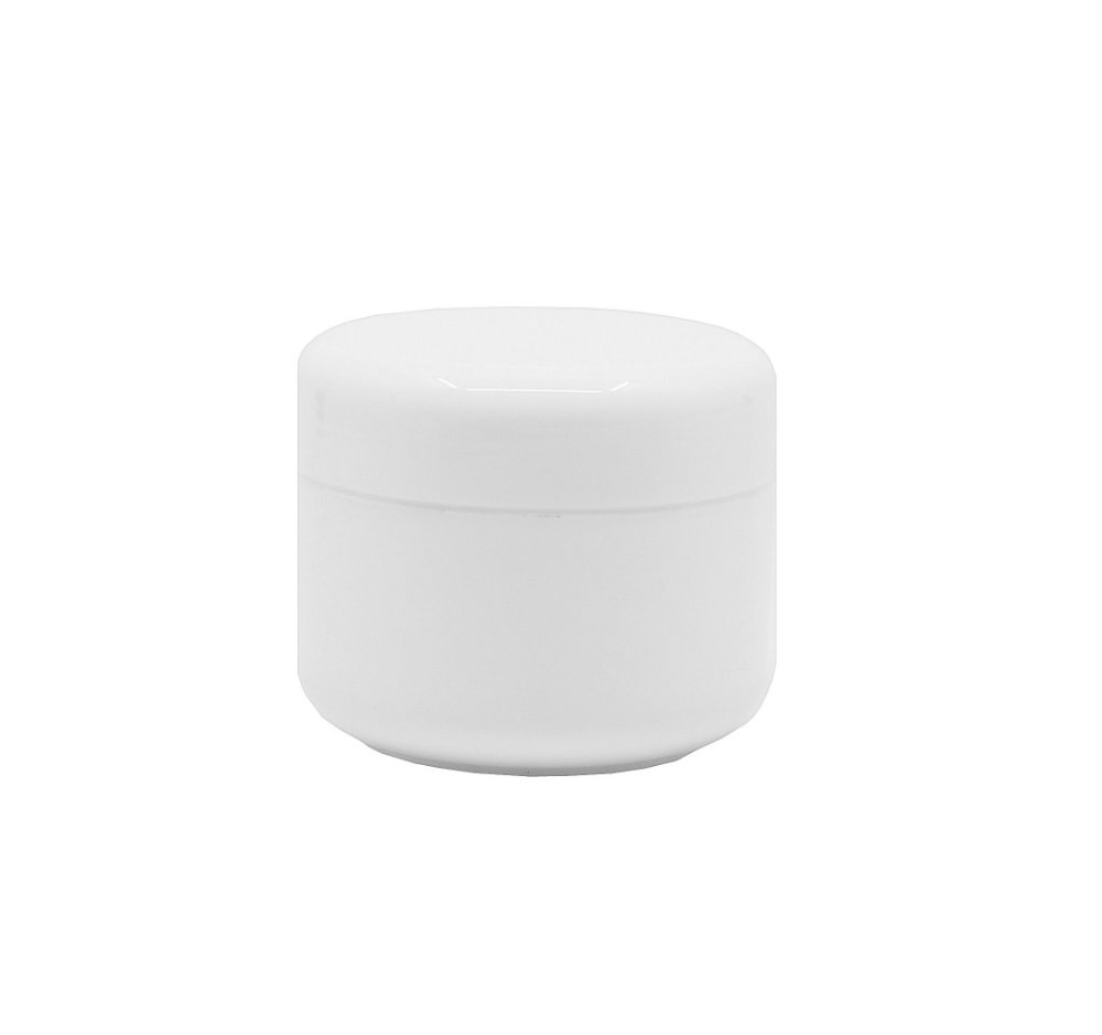 50g, PET, Single Wall Opaque White Jar