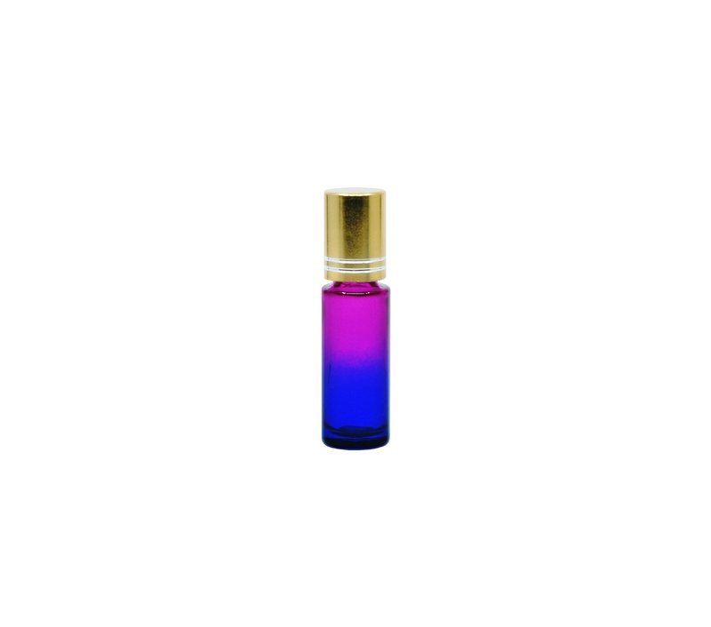 5ml, Glass Two Tone Roller w/ Gold Cap
