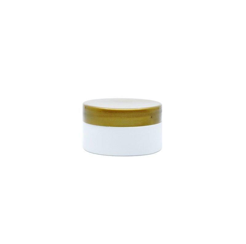 10g, Plastic Double Wall Jar w/ Gold Cap