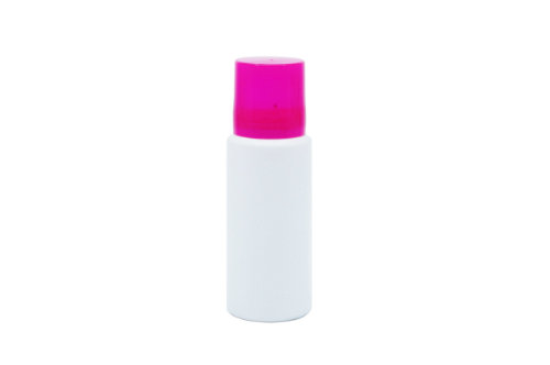 60ml, Plastic Cylindrical Bottle w/ Fushia (Screw Cap)
