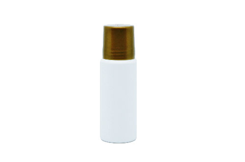 60ml, Plastic Cylindrical Bottle w/ Gold (Screw Cap)