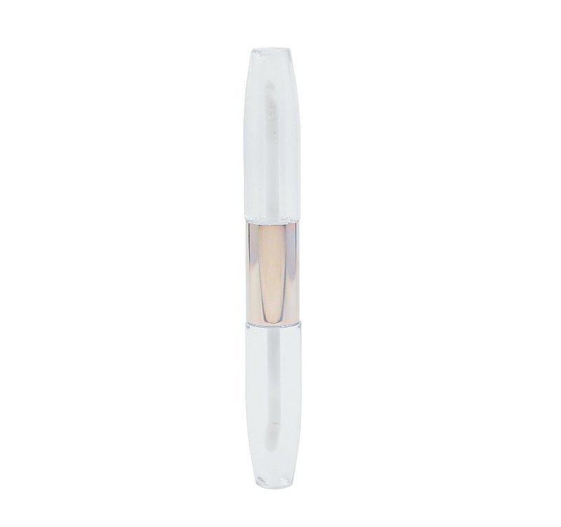 Double Wand Lip Gloss Bottle w/ Rose Gold Holder