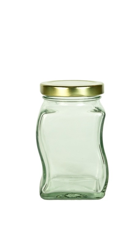 250ml Wave Glass Jar (Metal Lug Cap) M-7263