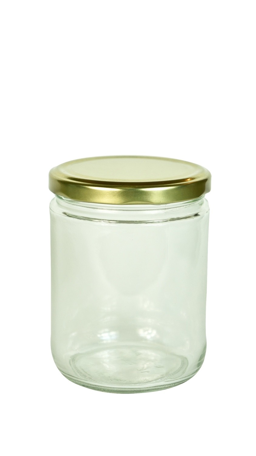 16oz Straight, Glass Jar (Metal Lug Cap) M-7927