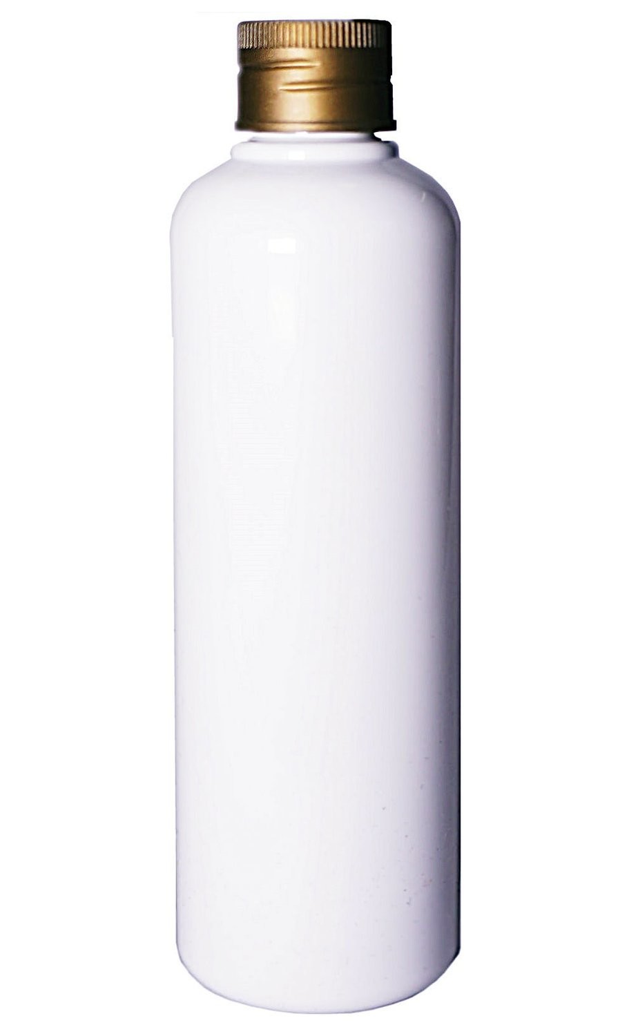 150ml, PET, Boston Bottle with Aluminum Gold Plastic Cap