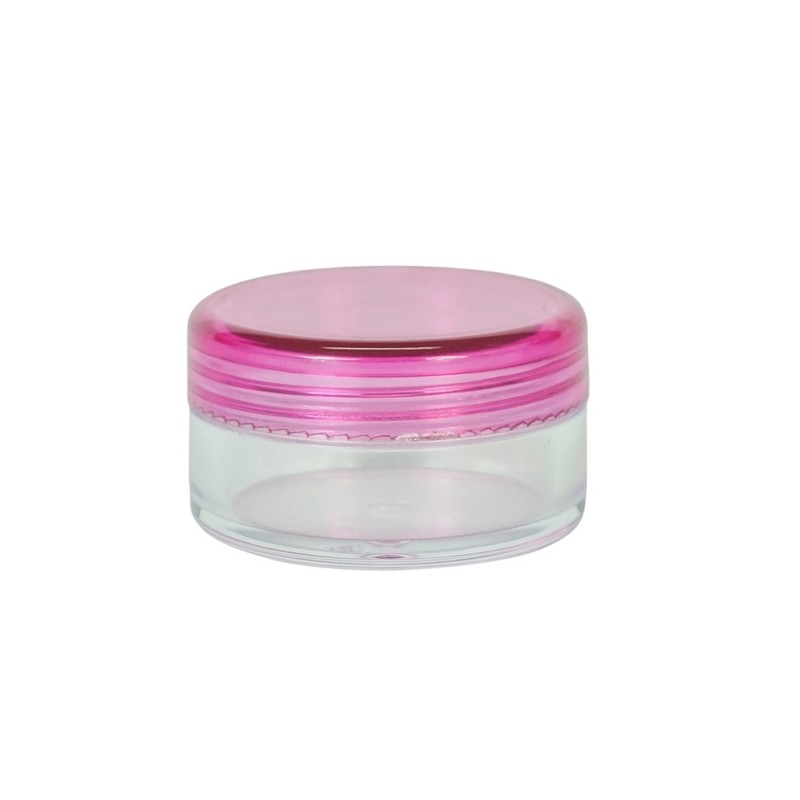 10grams, Acrylic Cream Jar, Pink Cap