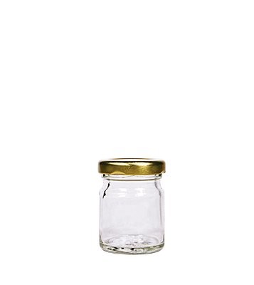 40ml Straight, Glass Jar  (Metal Lug Cap)