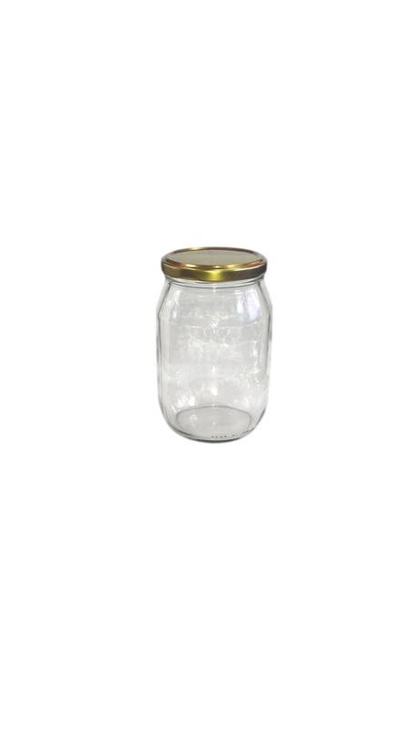 17oz Glass Round &quot;Mayo&quot; Jar (Metal Lug Cap) M-7041