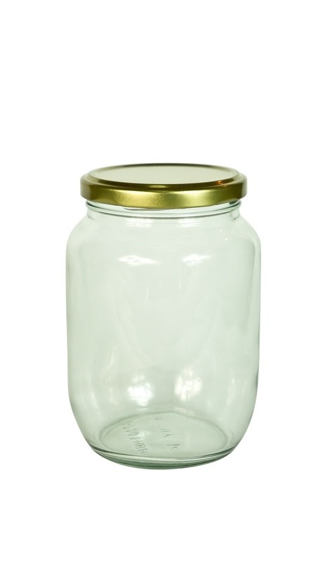 500ml Glass Round &quot;Mayo&quot; Jar, Metal Lug Cap (M-7303)