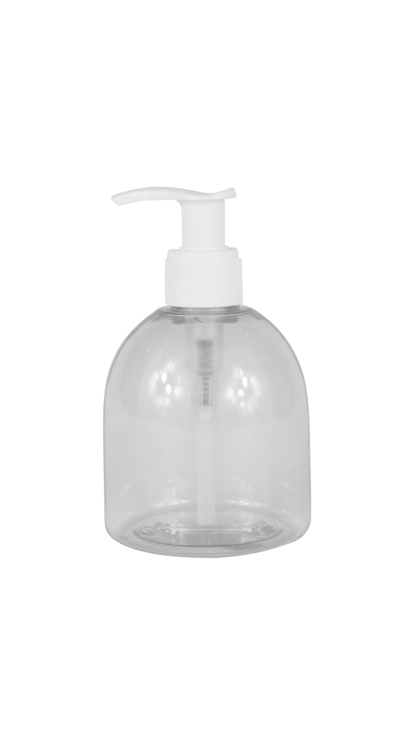 250ml, PET, Bell Bottle, White Lotion Pump