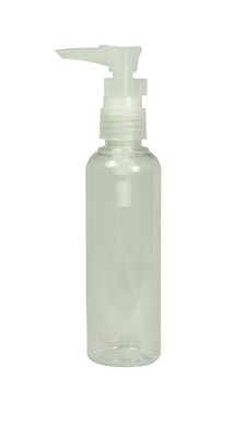 100ml, PET, Clear, Boston Round, Lotion Pump