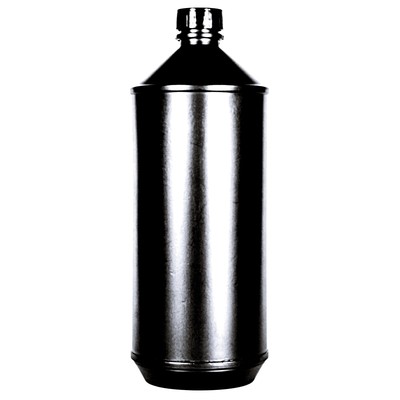 1-Liter, Black Brake Fluid Bottle, Cup + Plug