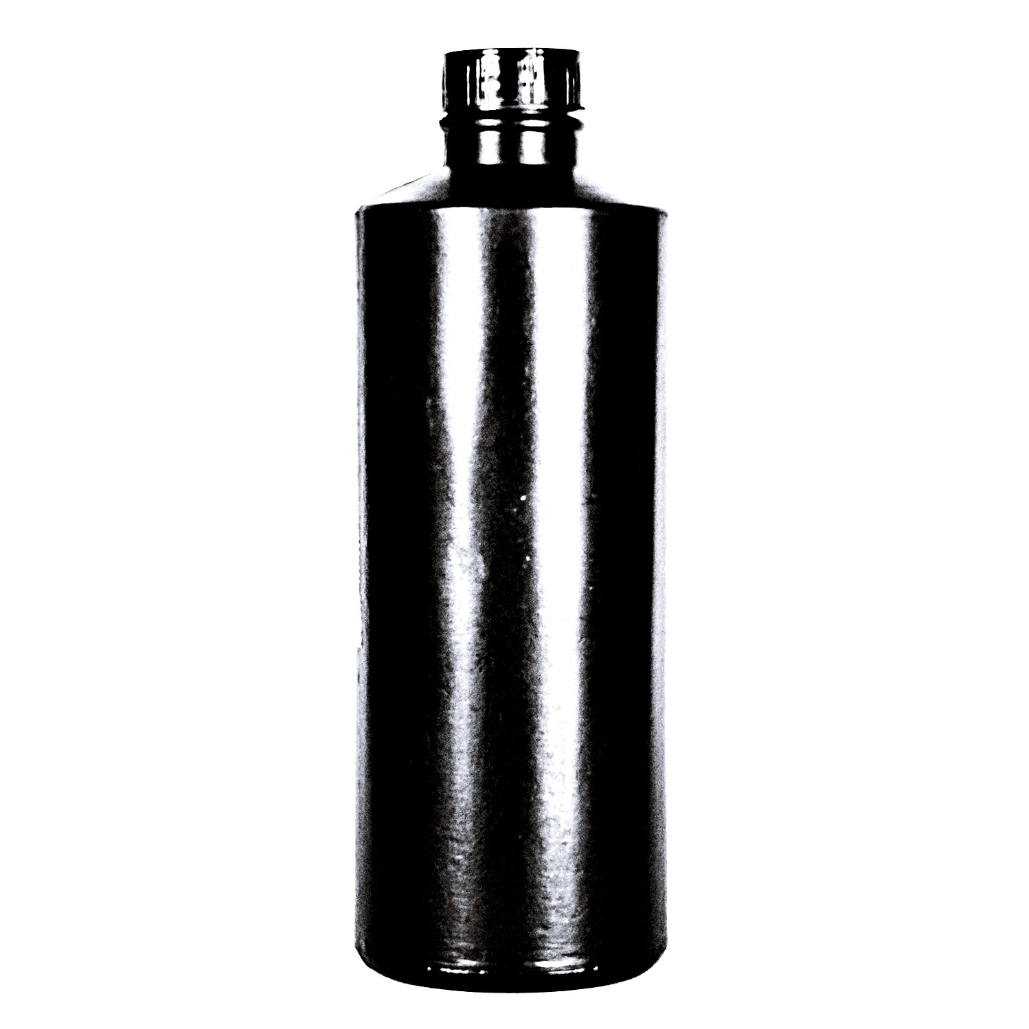 500ml Pint Short Black Bottle w/Cap &amp; Plug