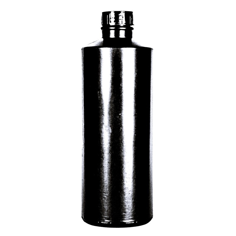 500ml Pint Short Black Bottle w/Cap &amp; Plug