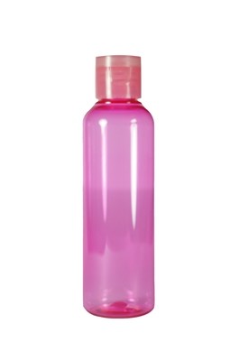 100ml, PET, Pink, Boston Round, Pink Flip Top Cap