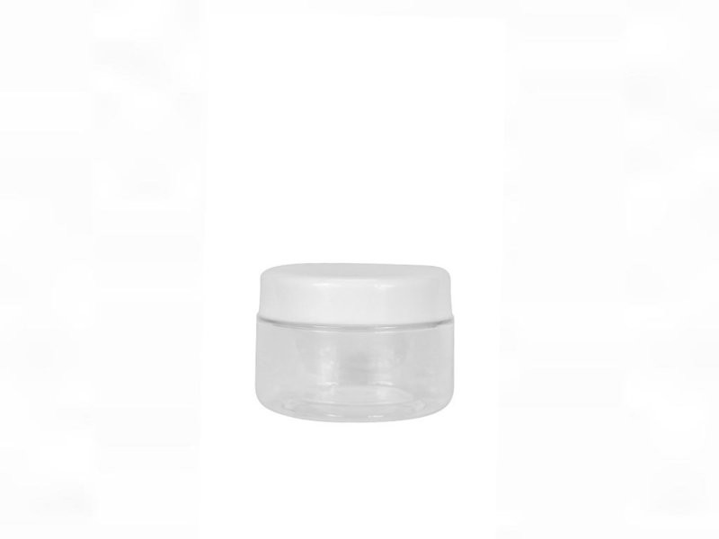 100ML,PET,Clear Jar,White Cap