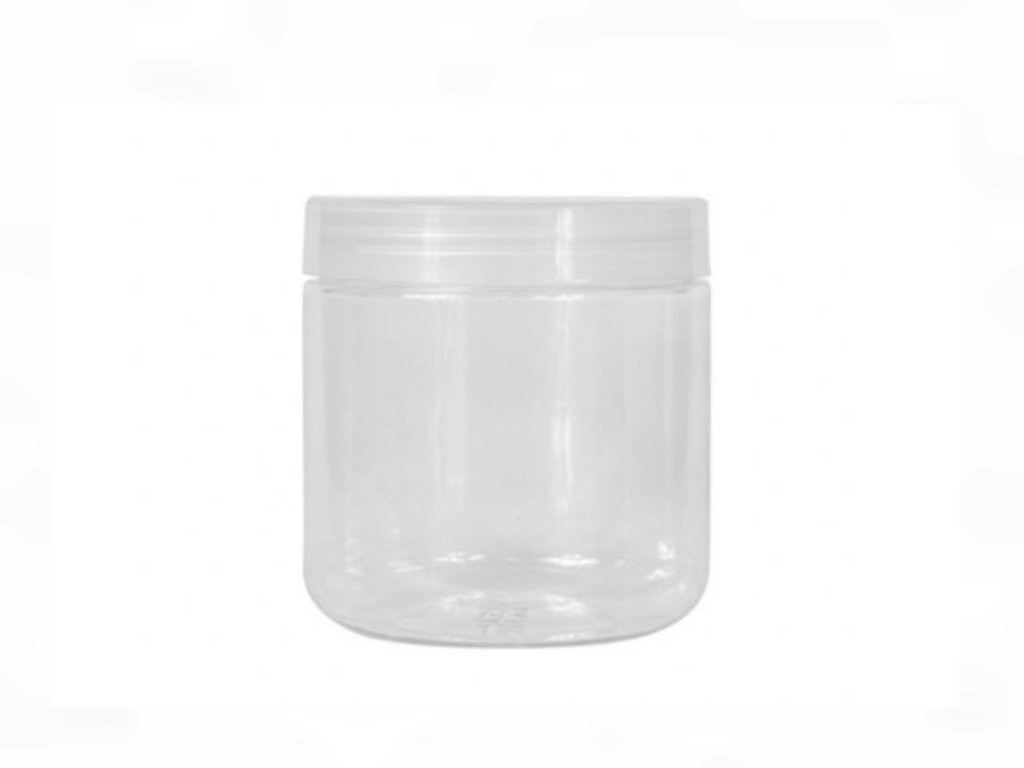 500ml, PET, Clear Jar, Clear Cap