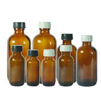 Glass Boston Round Amber/ Clear Bottles