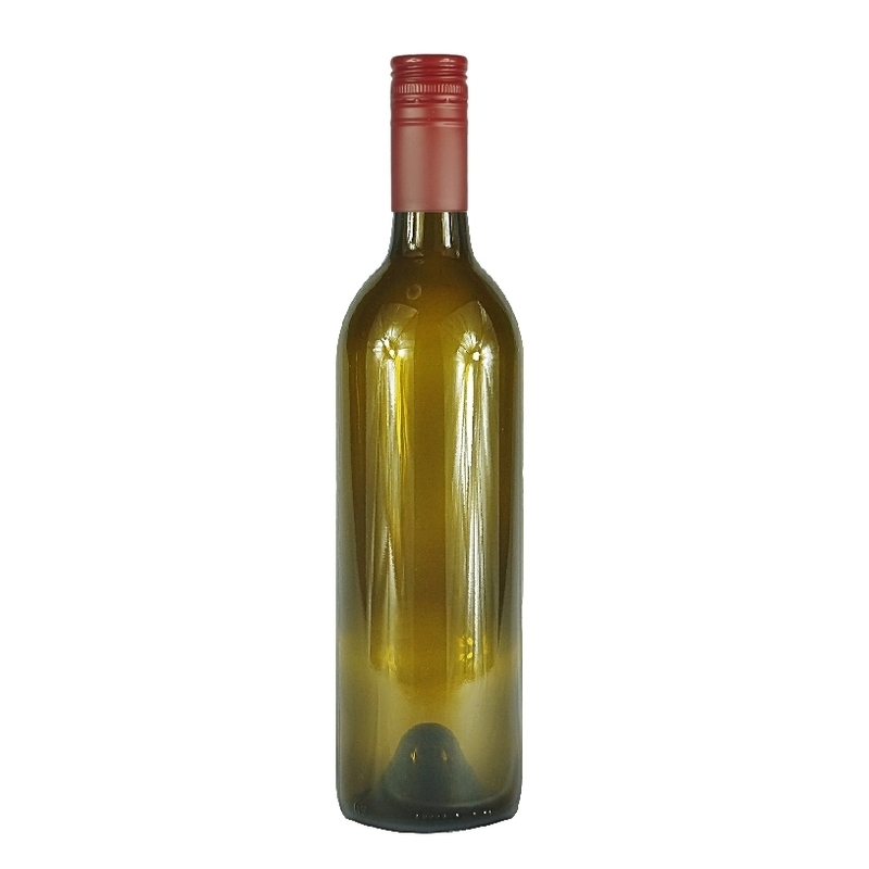 750ml, Wine Bottle, Antique, Maroon Metal Screw Cap