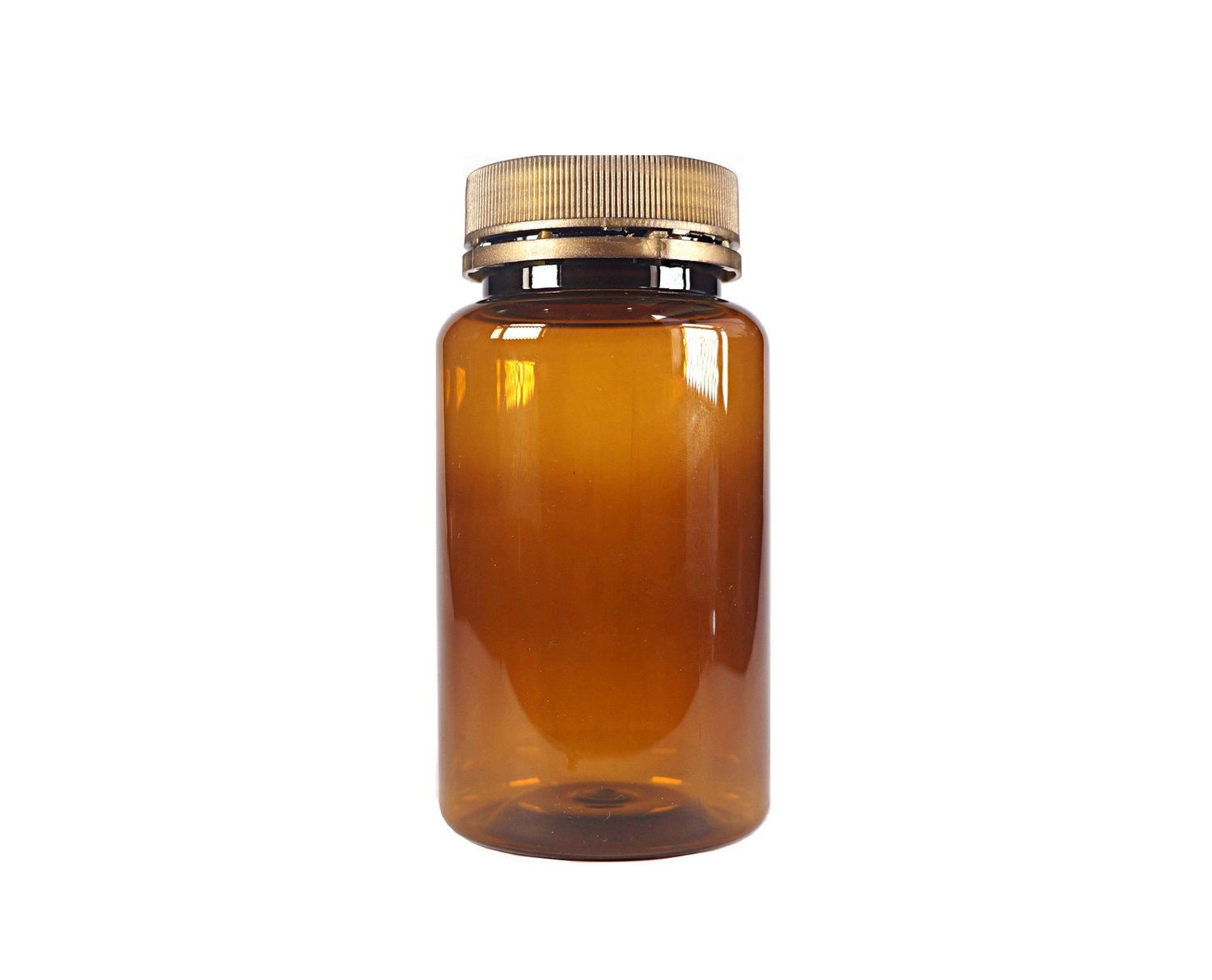 200ml, PET, Vitamin Jar, Dark Amber, Threaded, AO