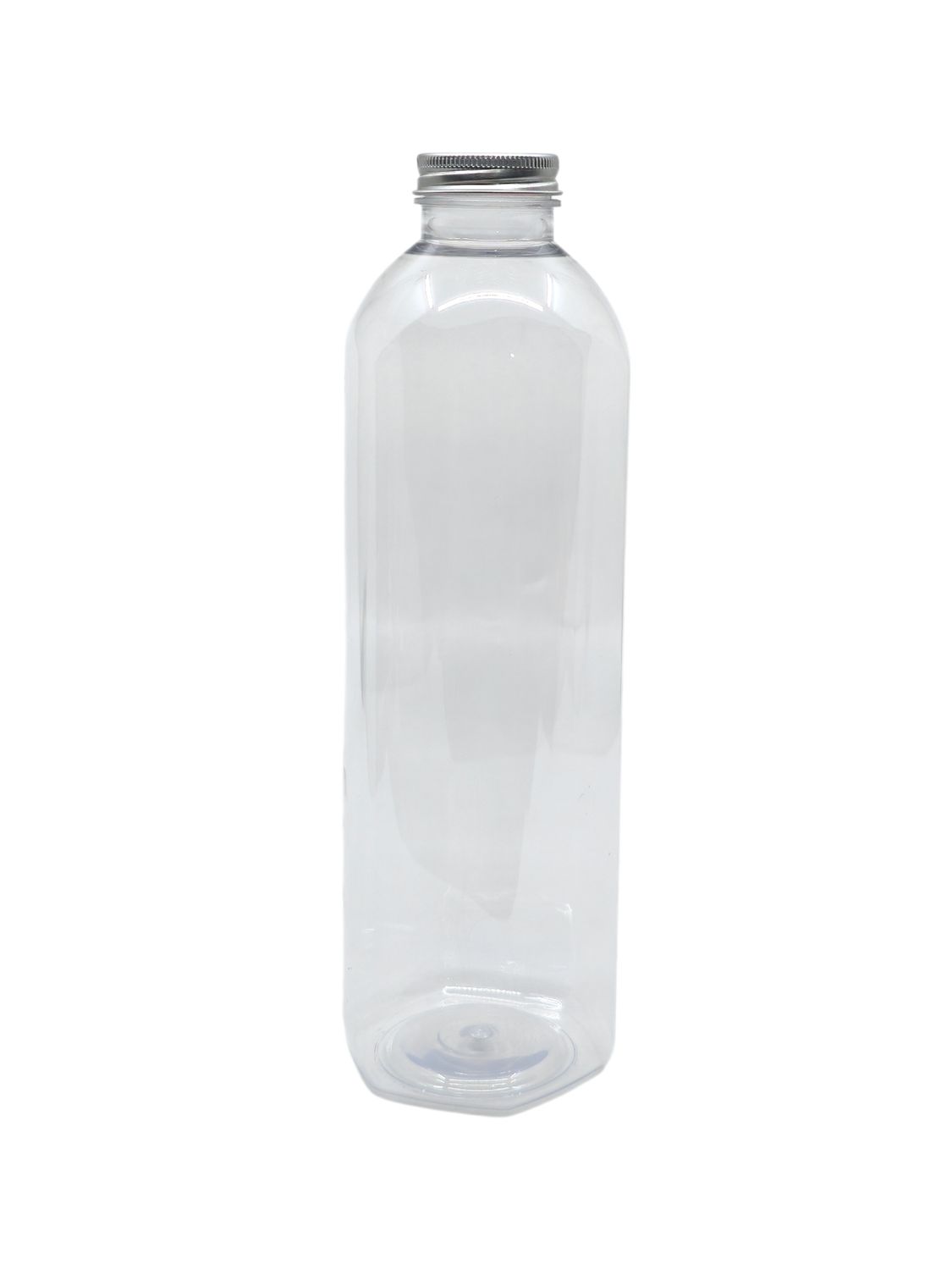 1000ml, PET Plastic Hexagonal Bottle with Aluminum Silver Cap