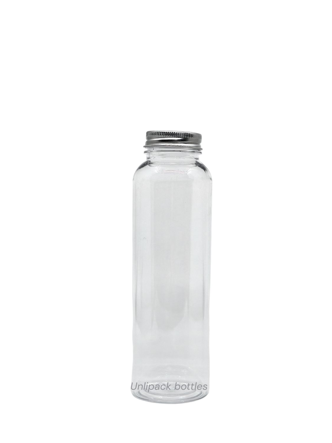 350ml Round Juice PET Plastic Bottle with Silver Aluminum Cap