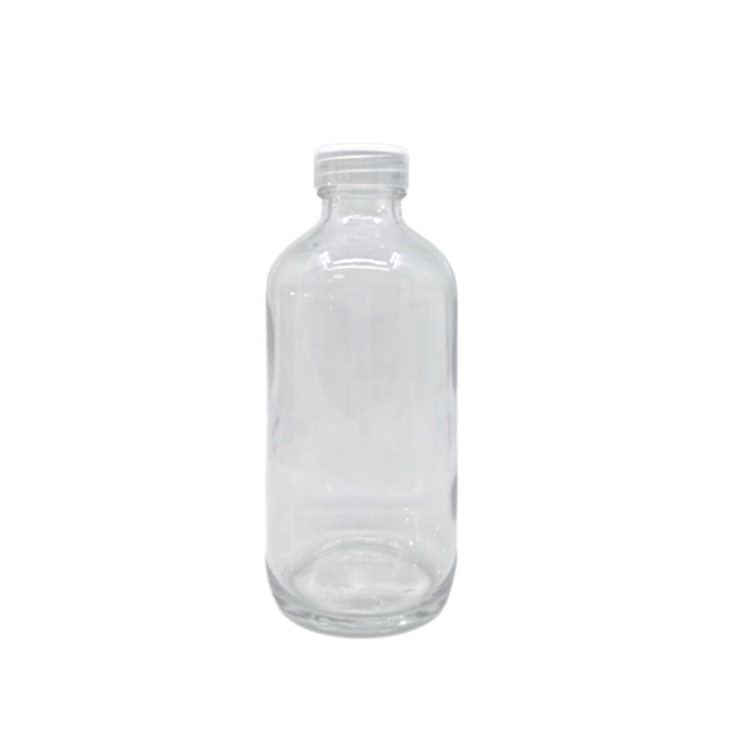 250ml Glass Boston Flint Bottle with Plastic Screw Cap
