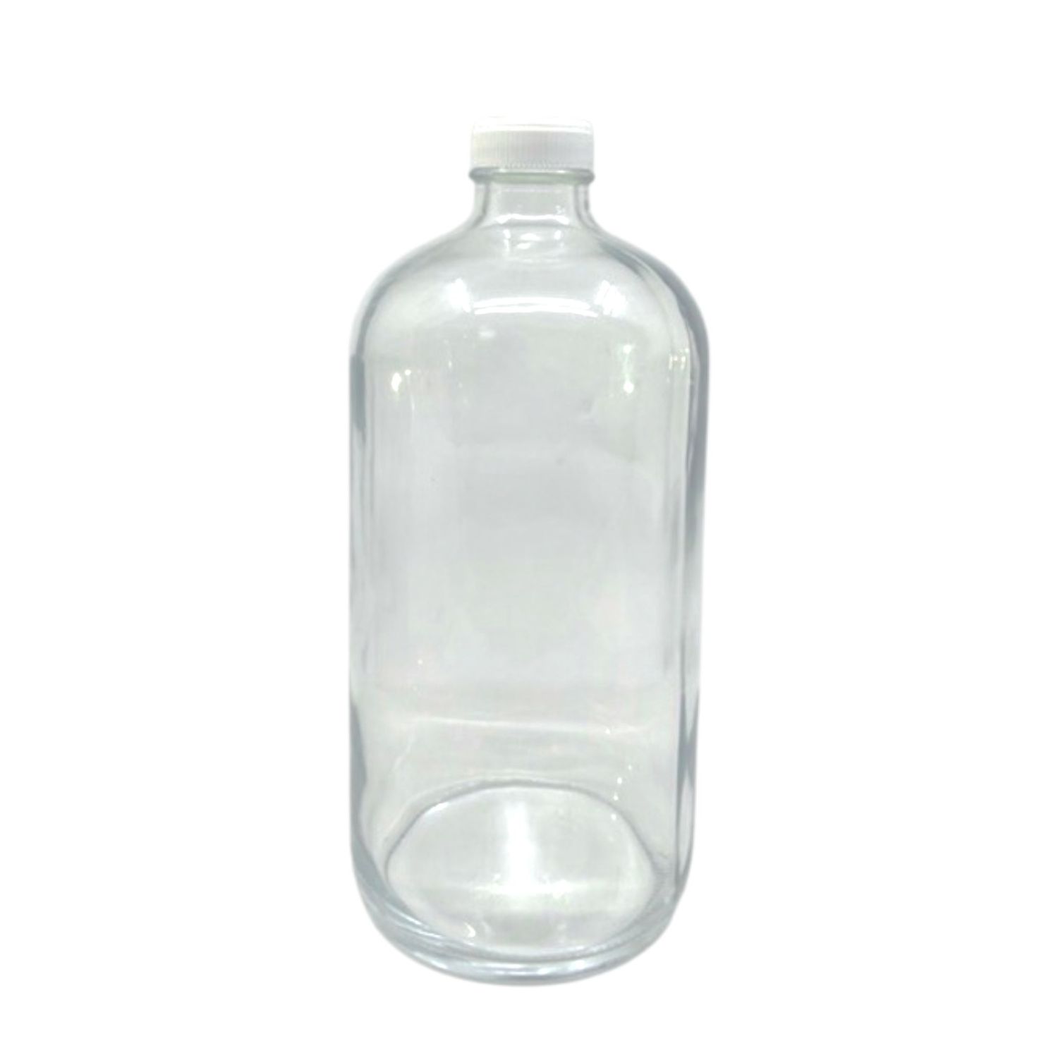 1000ml Glass Boston Flint Bottle with Plastic Screw Cap