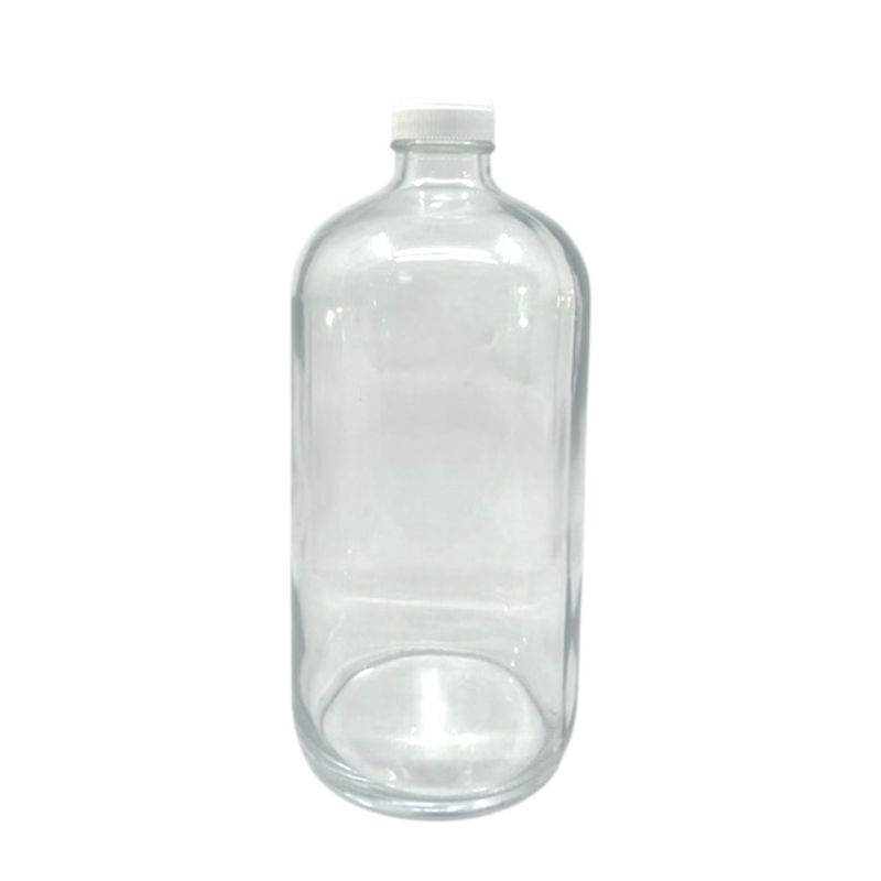 1000ml Glass Boston Flint Bottle with Plastic Screw Cap