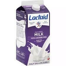 Milk, Lactaid 100% FF 1/2 Gal.